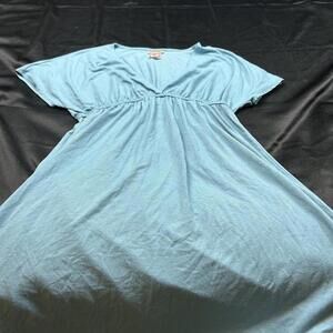 Mossimo WOMENS Light Blue V-Neck Short Sleeve Mini Dress Size XS